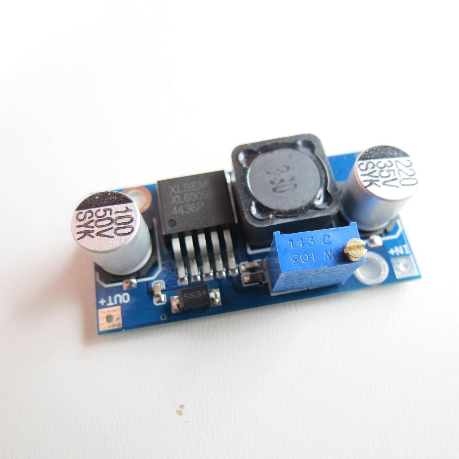 DC-DC Adjustable Step-up Power Converter Module Output 5V-35V MAX 3A-0