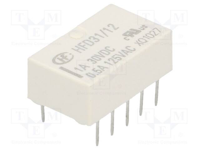 Relais: elektromagnetisch DPDT USpule : 12VDC 0,5A/125VAC 2A HFD31/12 Elektromagnetische Mini-Relais-0