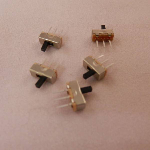 5x 2-stellig Mini Schiebeschalter SPDT 1 UM Umschalter EIN EIN 500mA 24V Mikro Lötvariante
