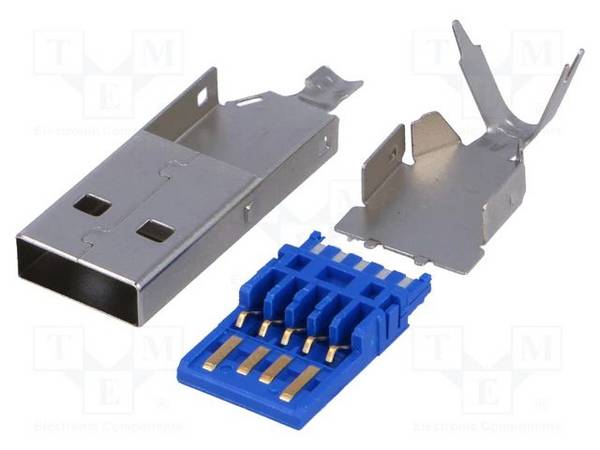 Stecker  USB A  Löten  USB 3.0 USBA-W3.0 USB und IEEE1394-Steckverbinder