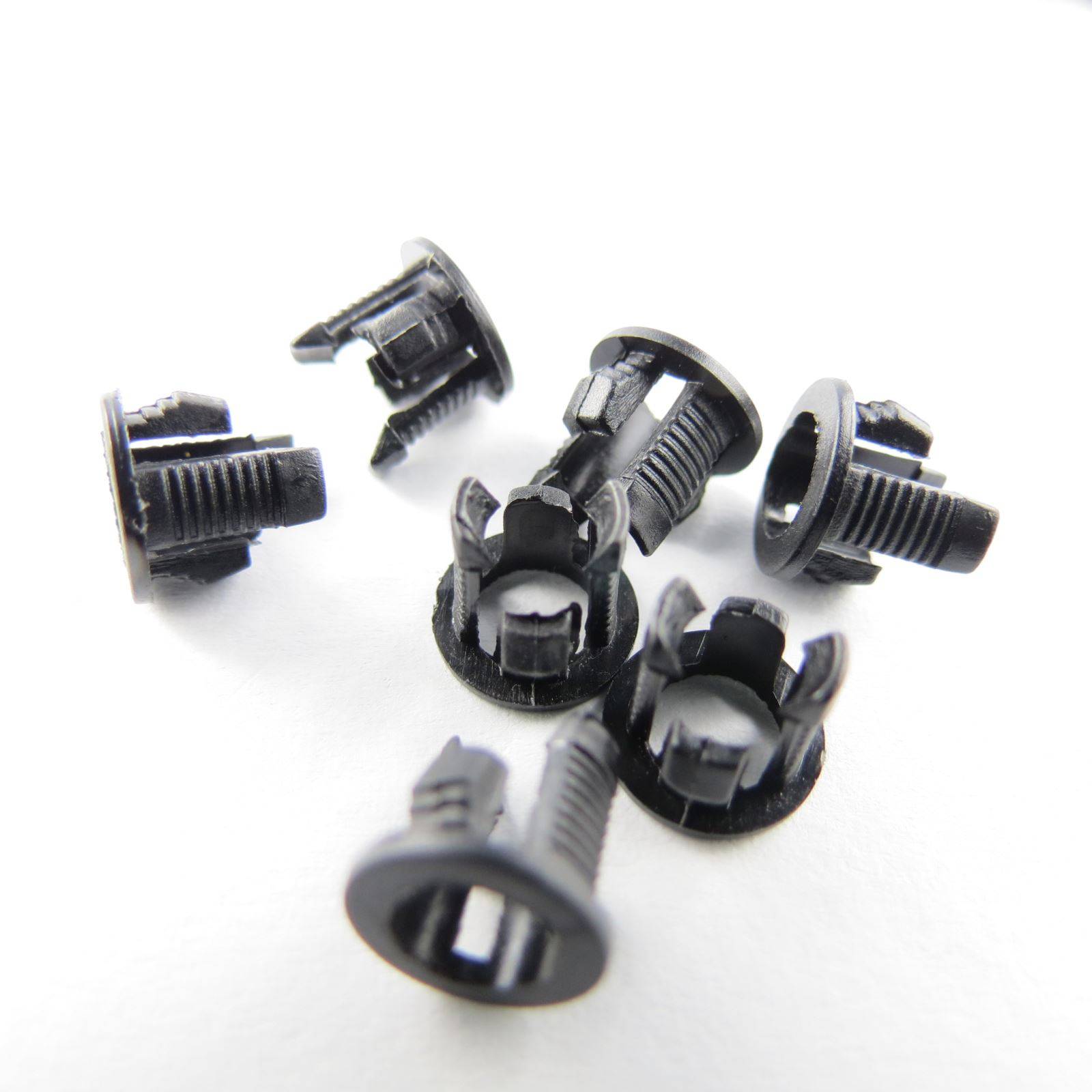 20x schwarze Ledfassungen für 5mm Leds, Led Fassung Montageringe Kunststoff Ring-0