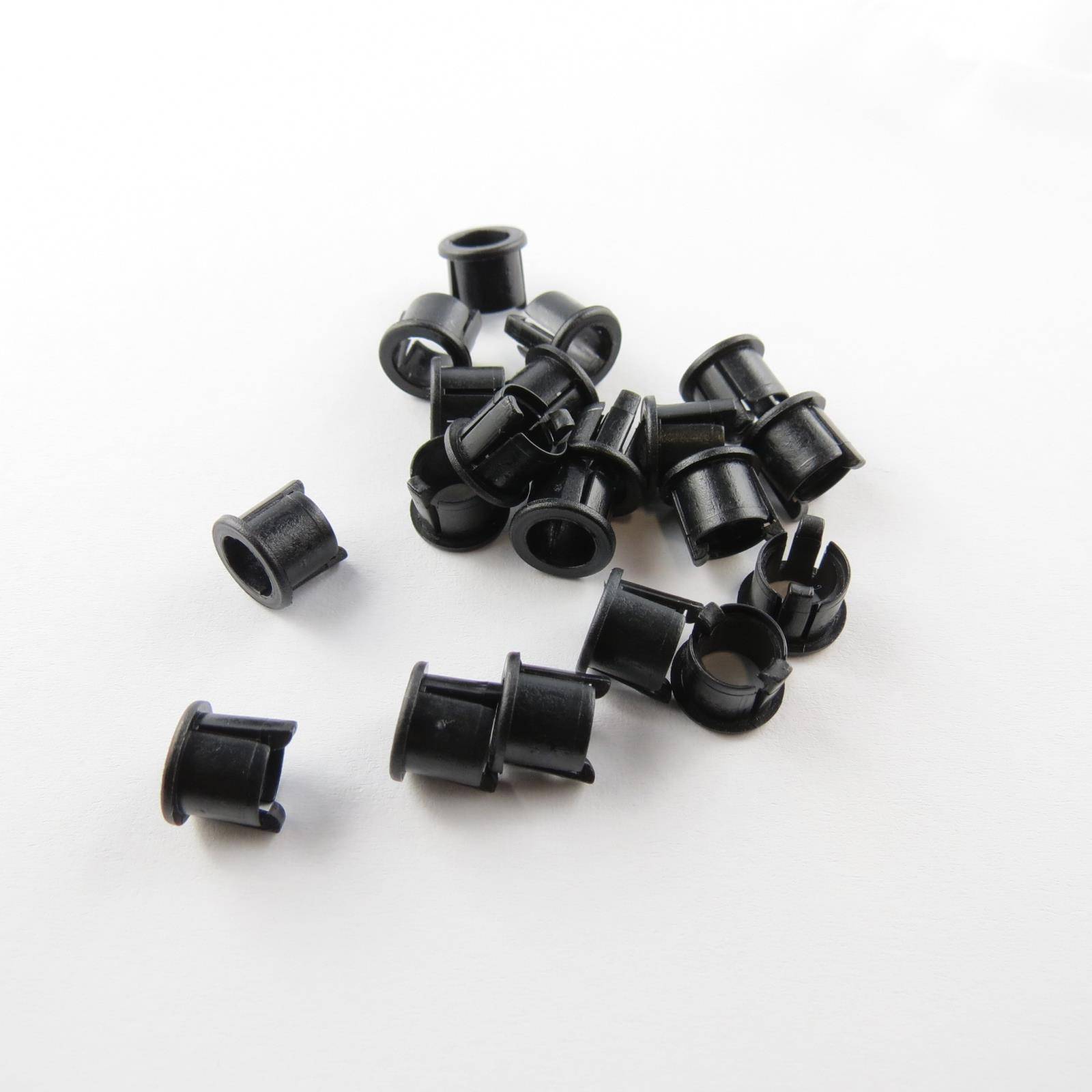 10x schwarze Ledfassungen für 5mm Leds, Led Fassung Montageringe Kunststoff Ring-0