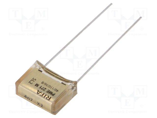 Kondensator: Papier X2 4,7nF 275VAC 10,2mm ±20% THT PME271M PME271M447MR30 Papierkondensatoren-0