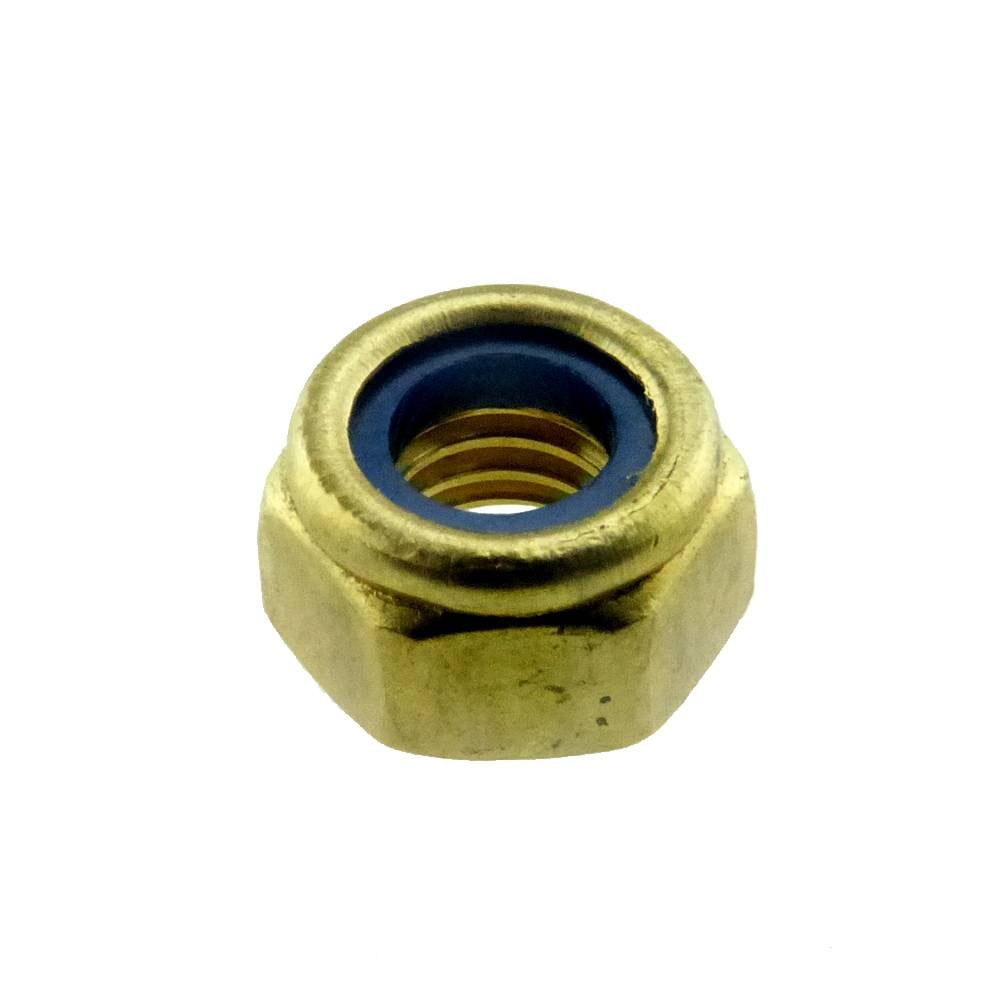 Sechskant-Sicherungsmutter DIN 985 Messing blank niedrige Form M 6 - 100 Stück-1
