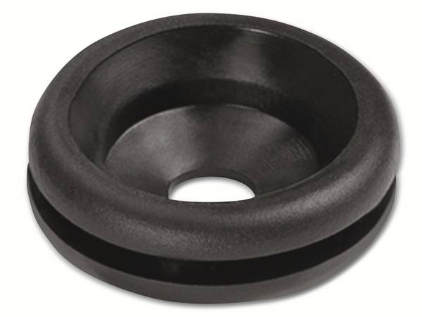 HELLERMANN Durchführungstülle HV1402-PVC-BK-M1 D=23,0/d=18,5/B=6,0/h=2,0/H7,0mm 633-04020 - 1000 Stück (633-04020)
