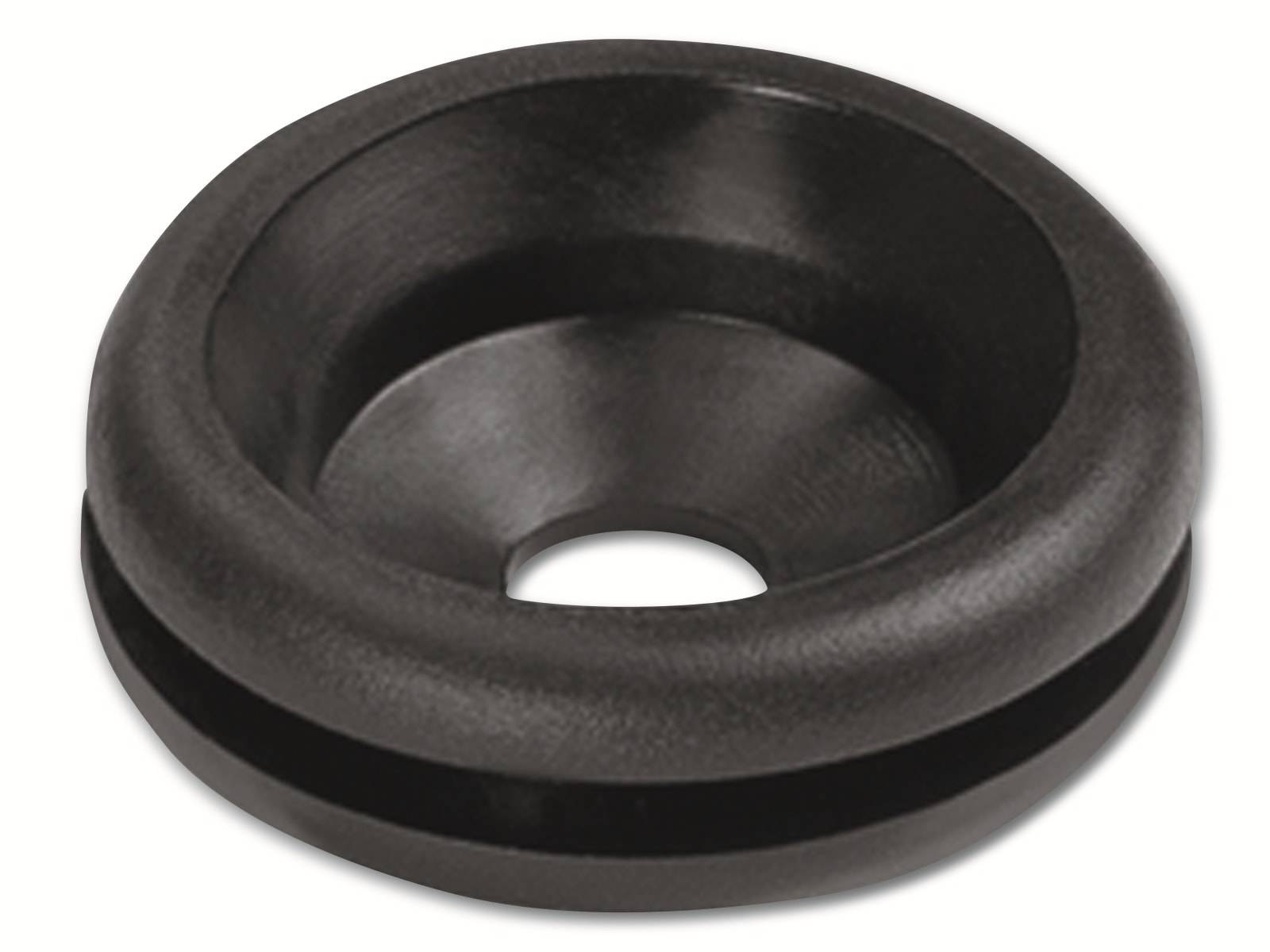 HELLERMANN Durchführungstülle HV1402-PVC-BK-M1 D=23,0/d=18,5/B=6,0/h=2,0/H7,0mm 633-04020 - 1000 Stück (633-04020)-0