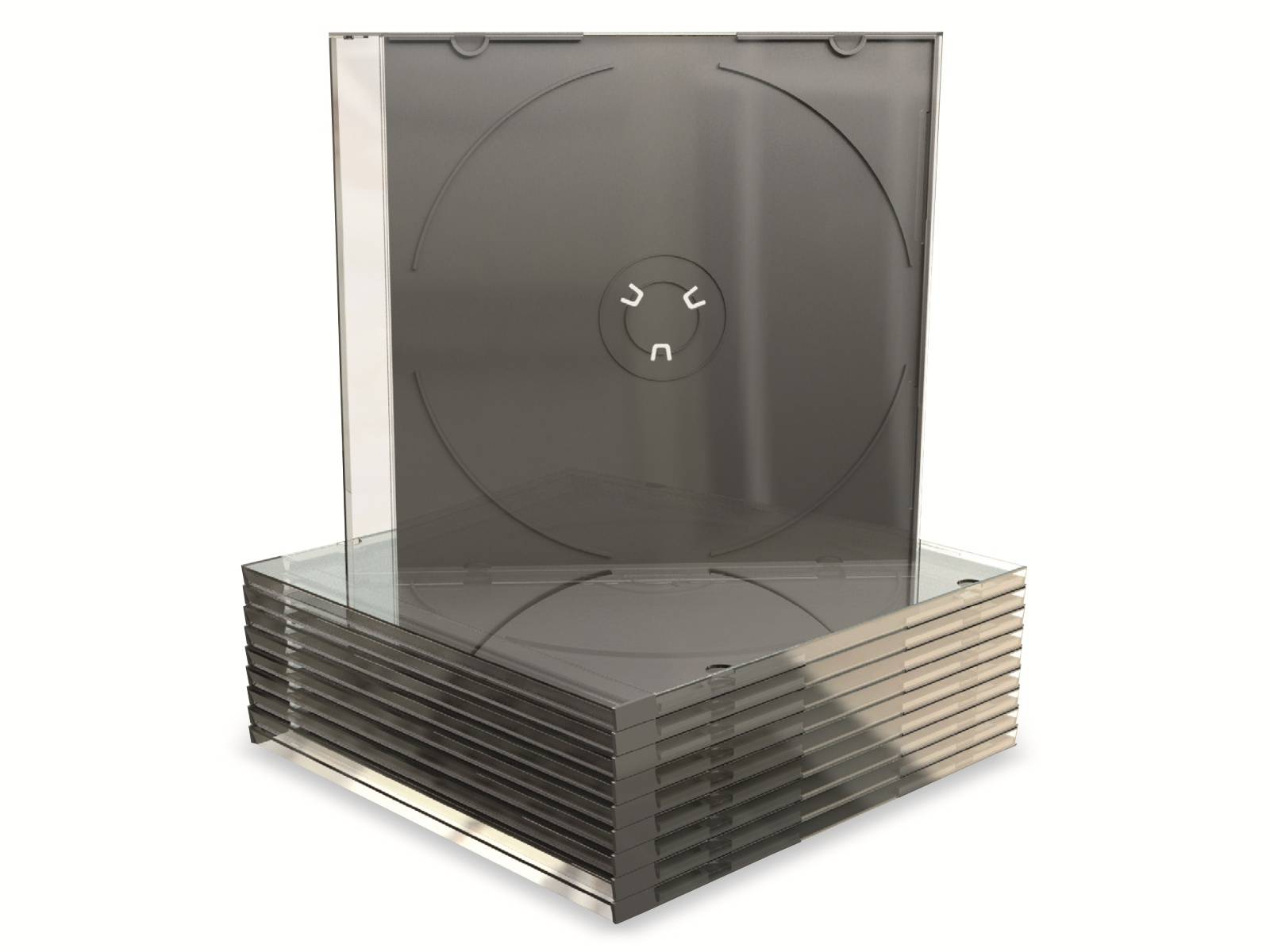 MEDIARANGE CD-Leerhüllen, Slim, 10er Pack, schwarz/transparent-0