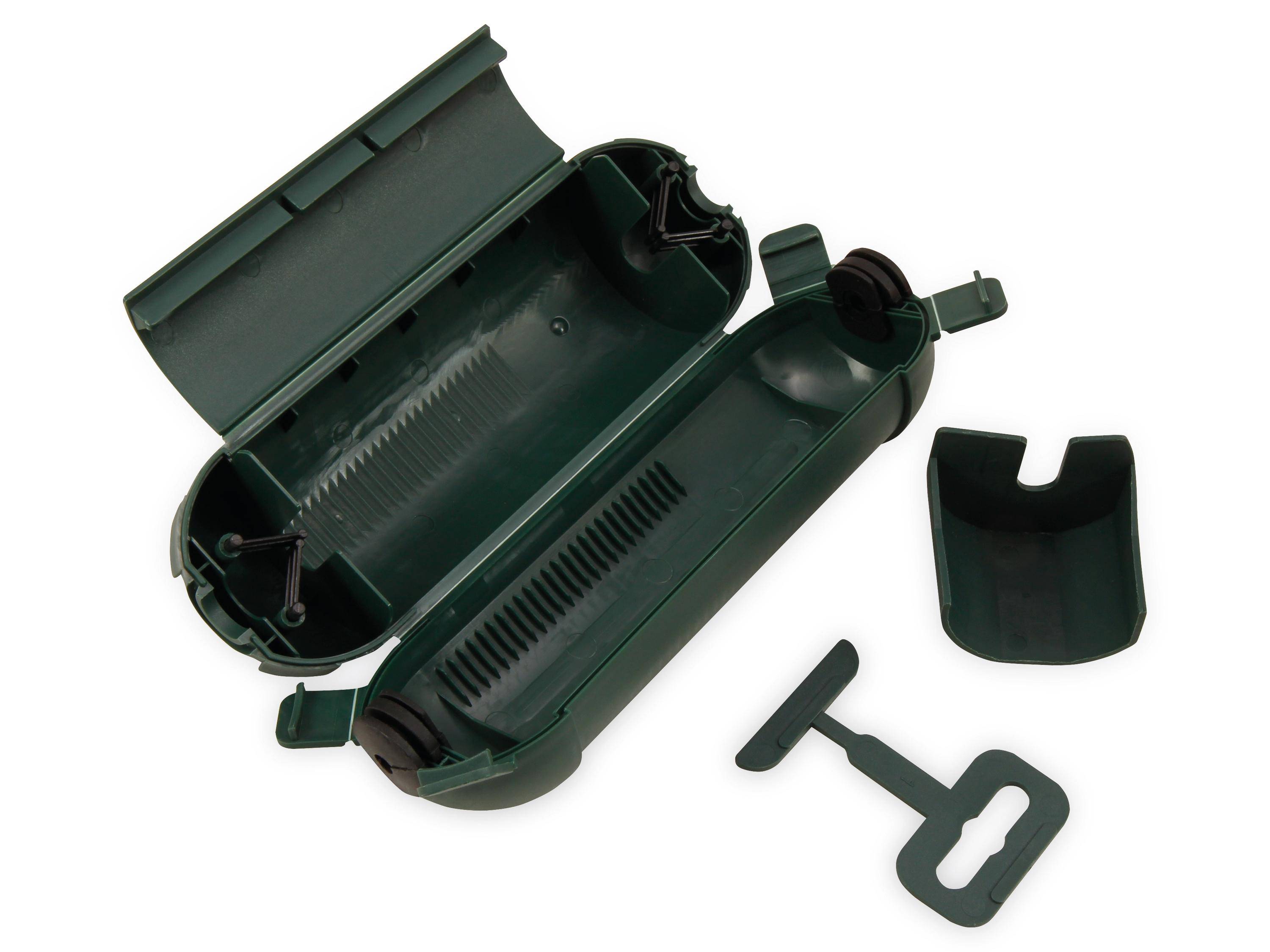 MCPOWER Sicherheits-Schutzbox für Kabel, IP44, grün-1