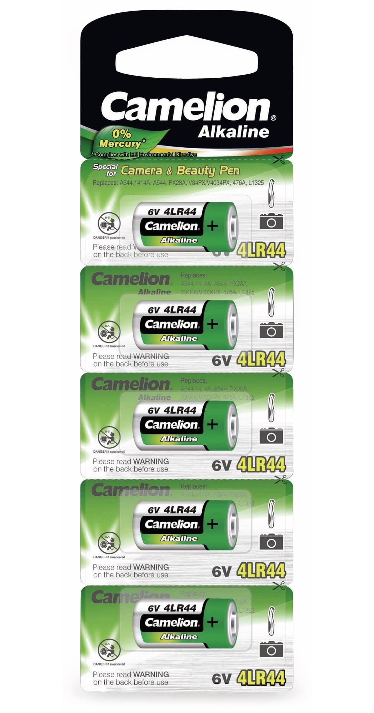 Camelion 4LR44 Spezial-Batterie 476A Alkali-Mangan 6 V 150 mAh 5 St.-1