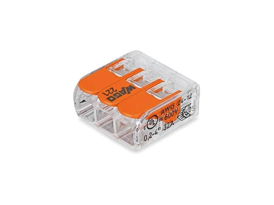 WAGO Steckklemmen 221-413, 3-polig, 0,2...4 mm², 100 Stück-1