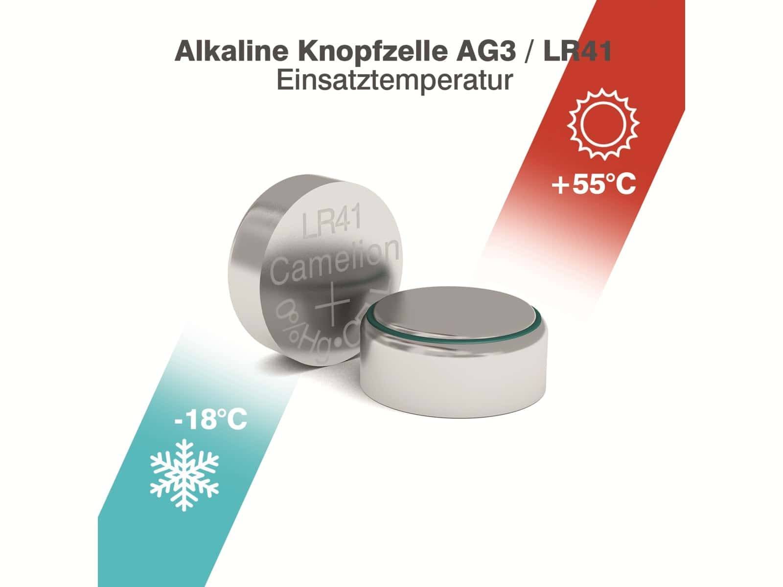 Camelion AG3 Knopfzelle LR 41 Alkali-Mangan 41 mAh 1.5 V 2 St. kaufen 