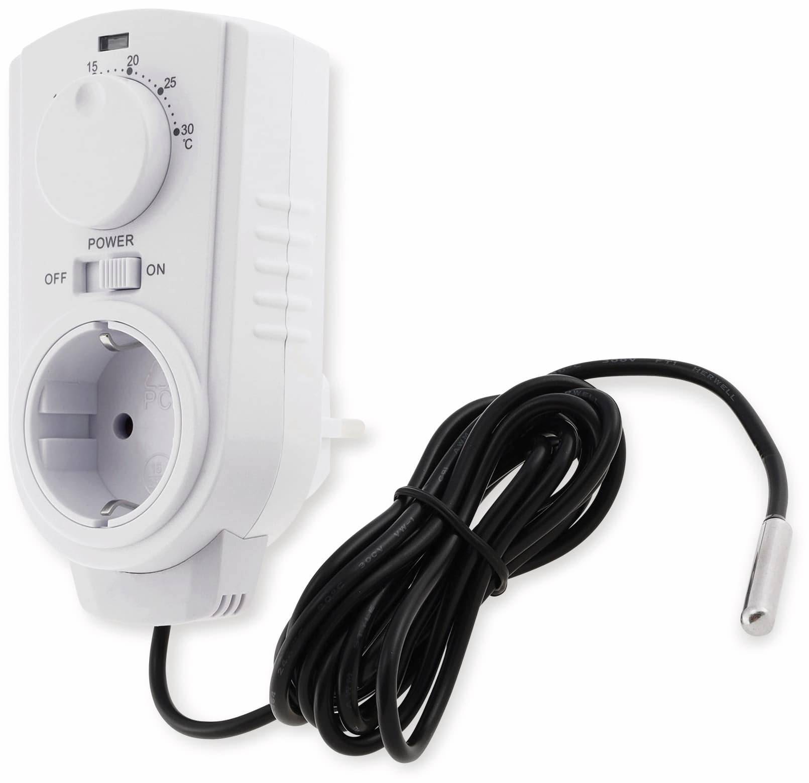 CHILITEC Steckdosenthermostat ST-50, analog, mit Außenfühler-0