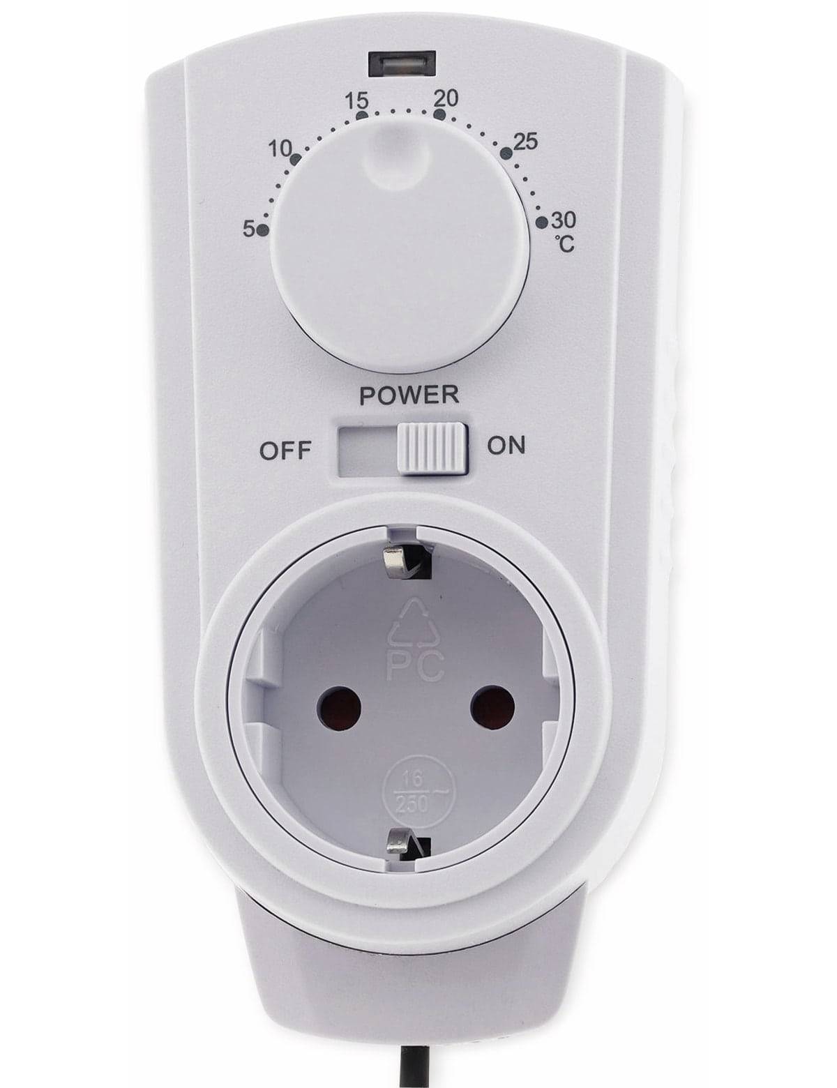 CHILITEC Steckdosenthermostat ST-50, analog, mit Außenfühler-1