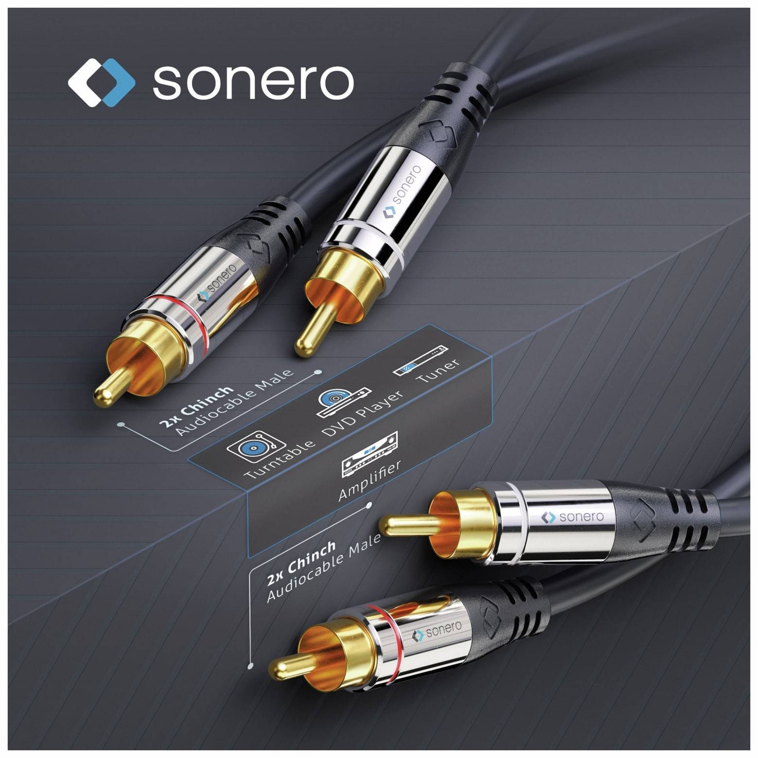 2x RCA Stereo-Audiokabel 5.0m-1