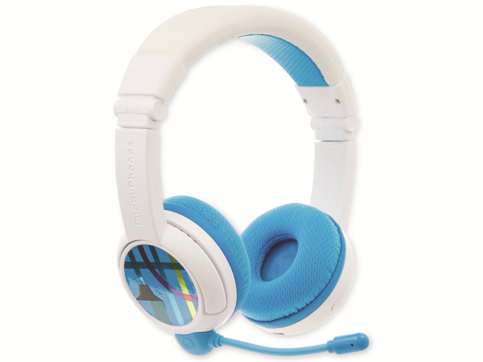 BuddyPhones Kopfhörer für Kinder Homeschooling Bluetooth Blau - So macht Lernen-0