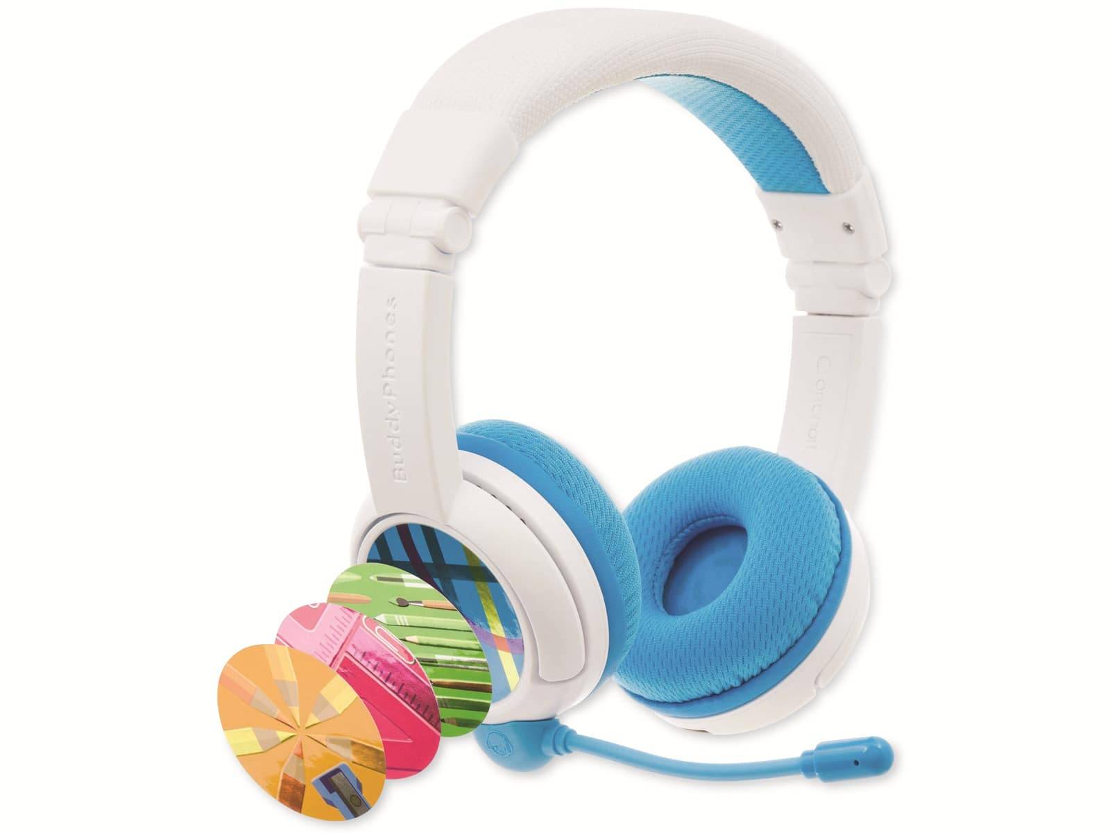 Symbolbild für BuddyPhones Kopfhörer für Kinder Homeschooling Bluetooth Blau - So macht Lernen