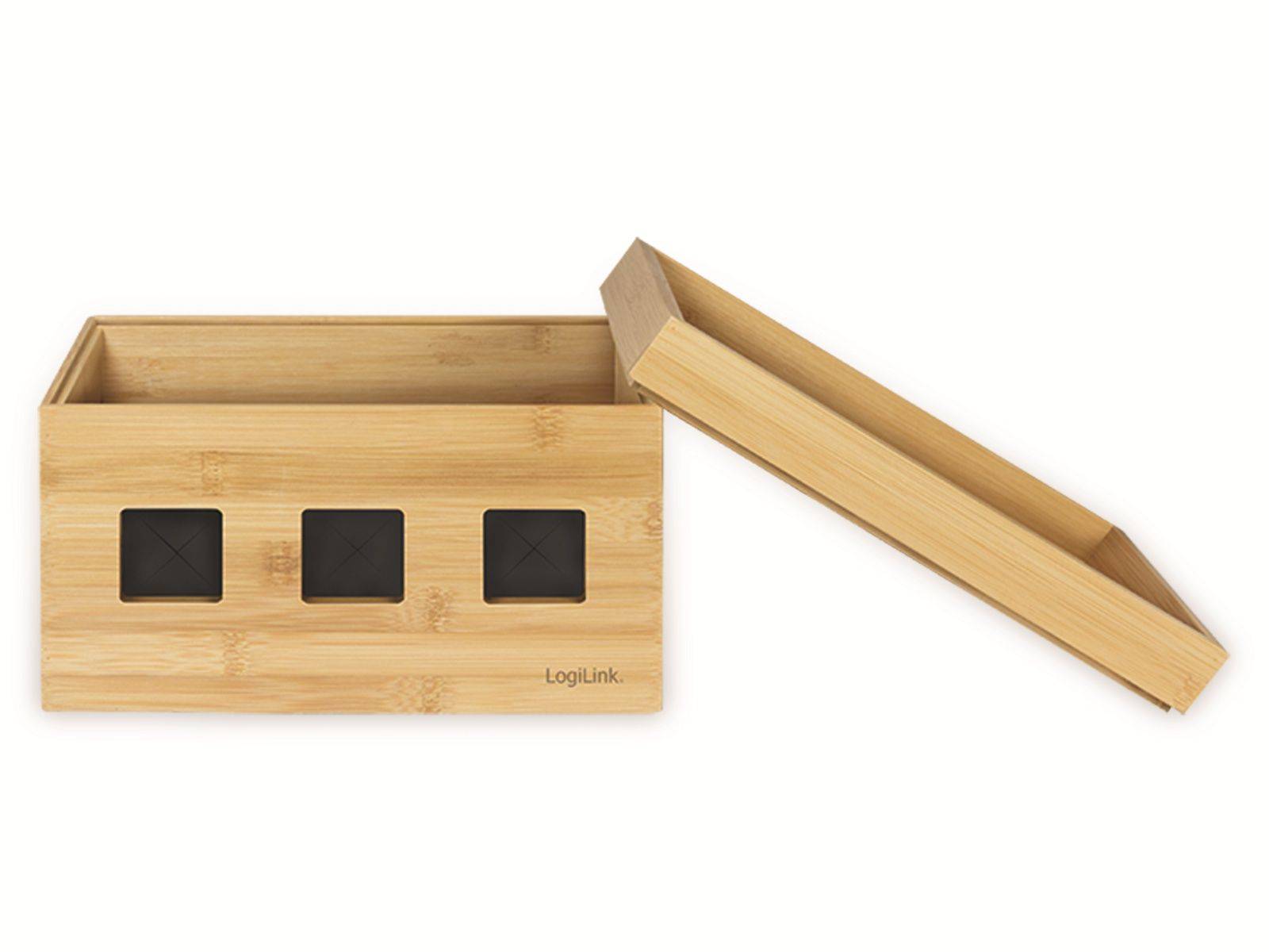 Symbolbild für LogiLink Kabelbox, 255x140x165 mm, Bambus