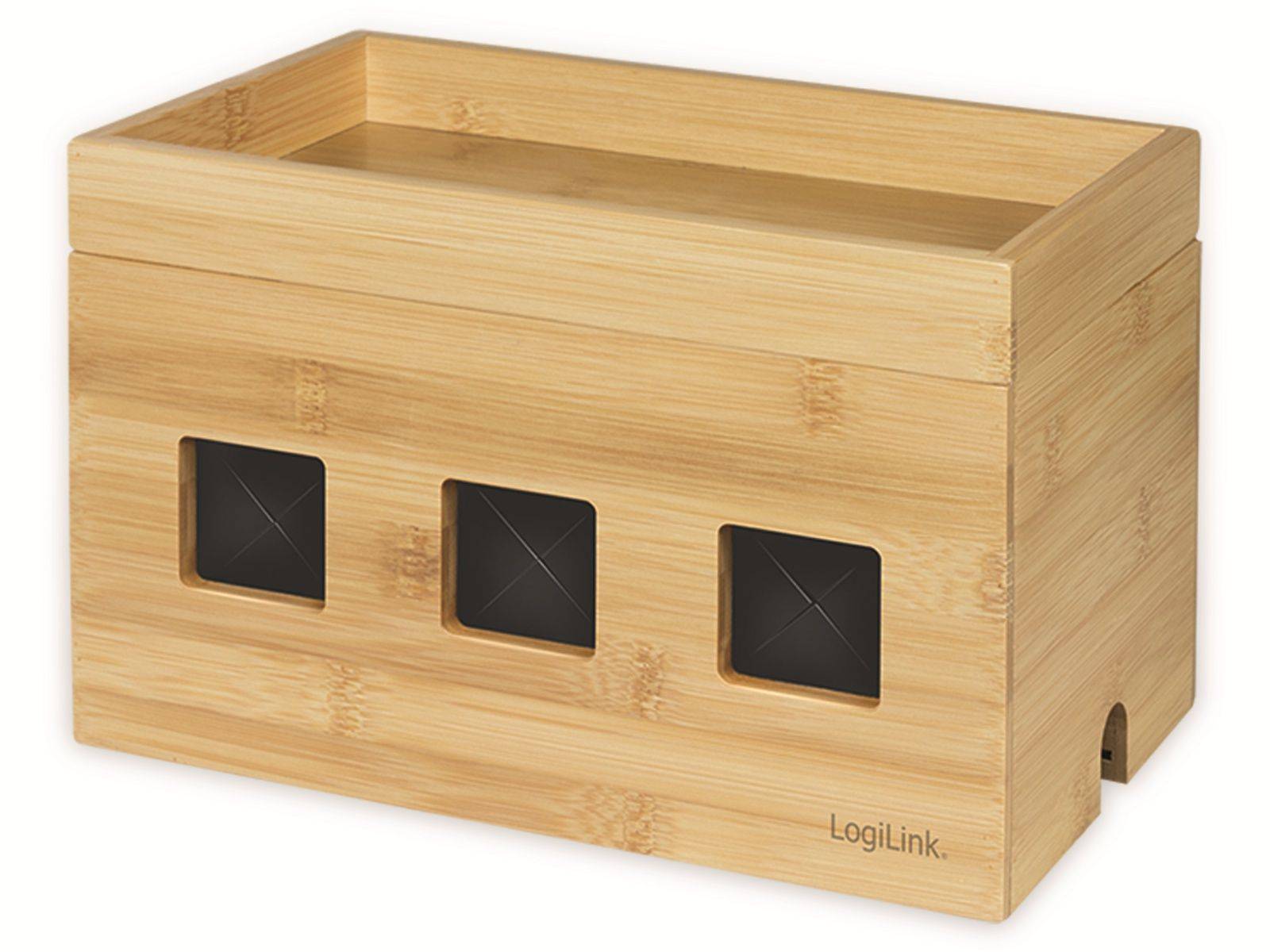 Symbolbild für LogiLink Kabelbox, 255x140x165 mm, Bambus