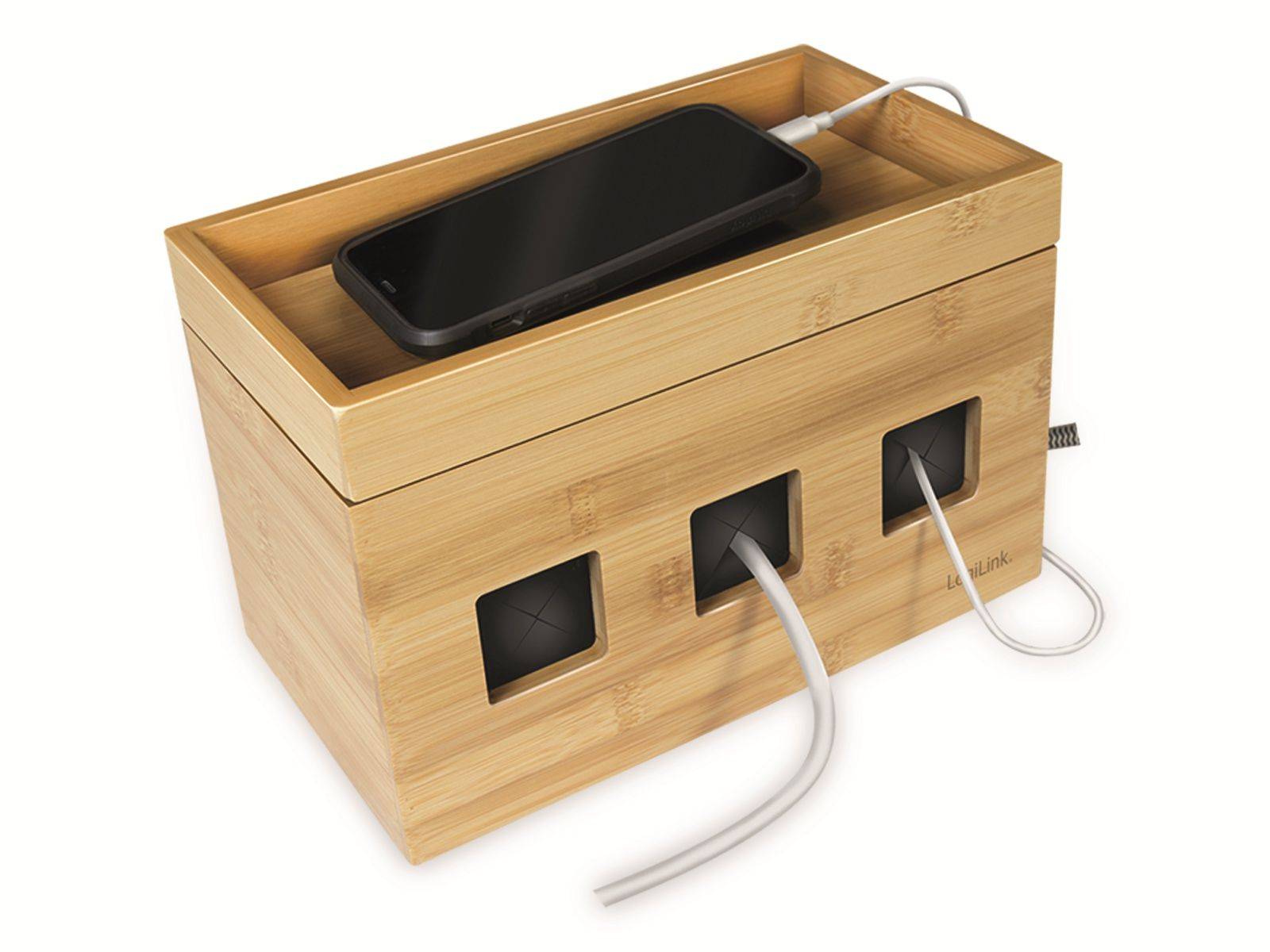 Symbolbild für LogiLink Kabelbox, 255x140x165 mm, Bambus