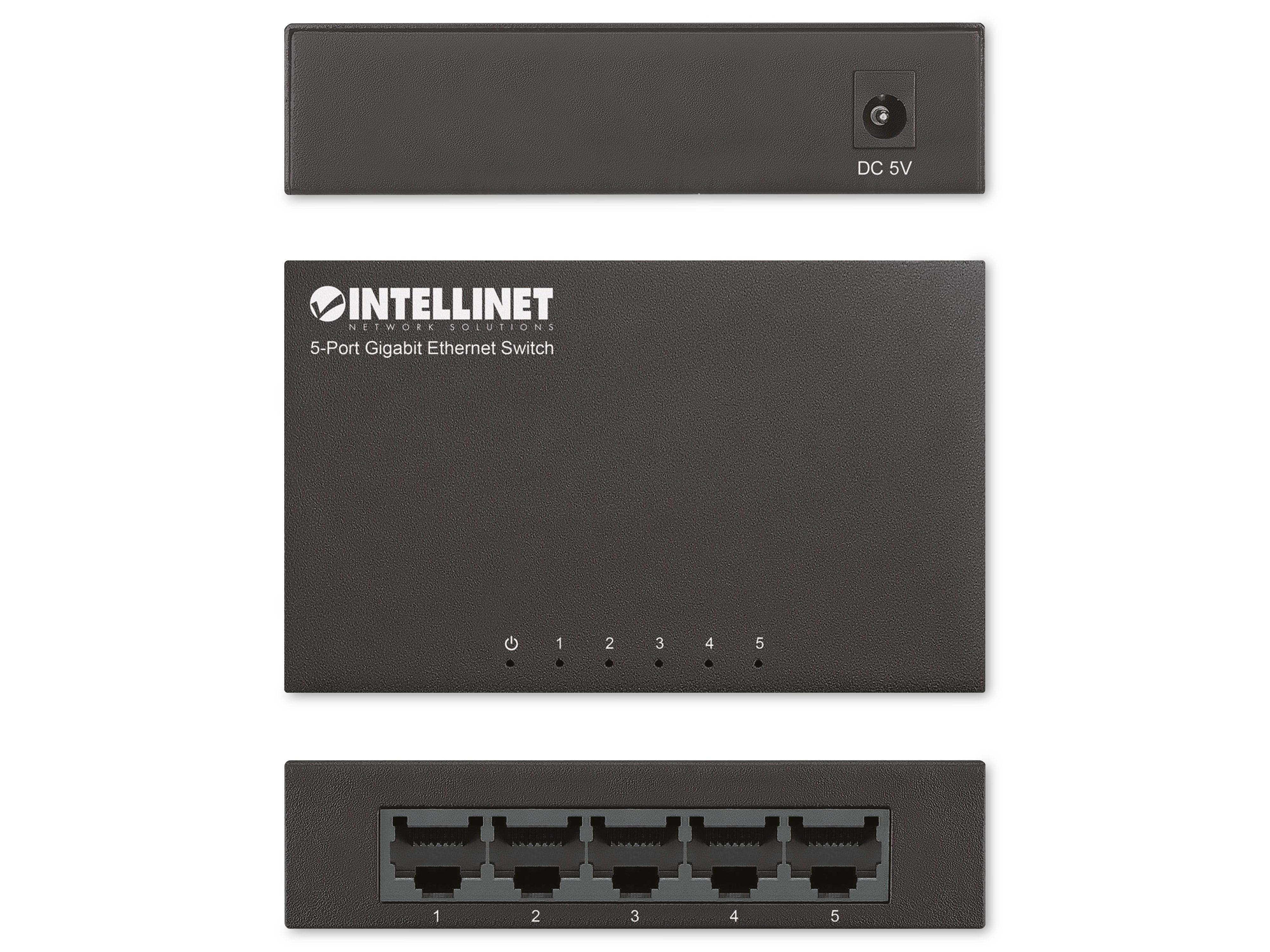 Symbolbild für Intellinet 5-Port Gigabit Ethernet Switch, Metal, Box