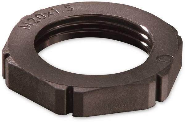WISKA - 10061780 EMUG M12 RAL 9005 Gegenmutter Polyamid Schwarz 1 St.