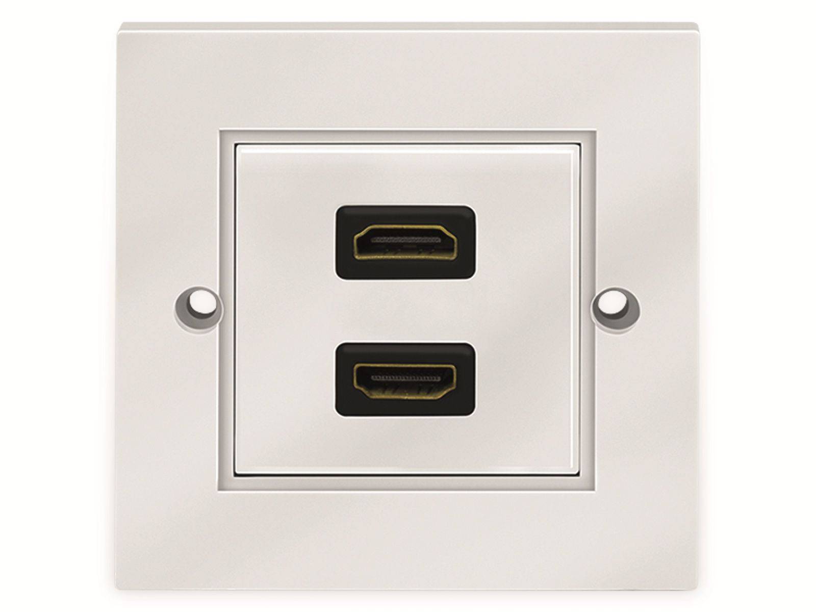 Symbolbild für LogiLink HDMI Wanddose mit 2 x HDMI Kupplung Buchse/Buchse, weiß