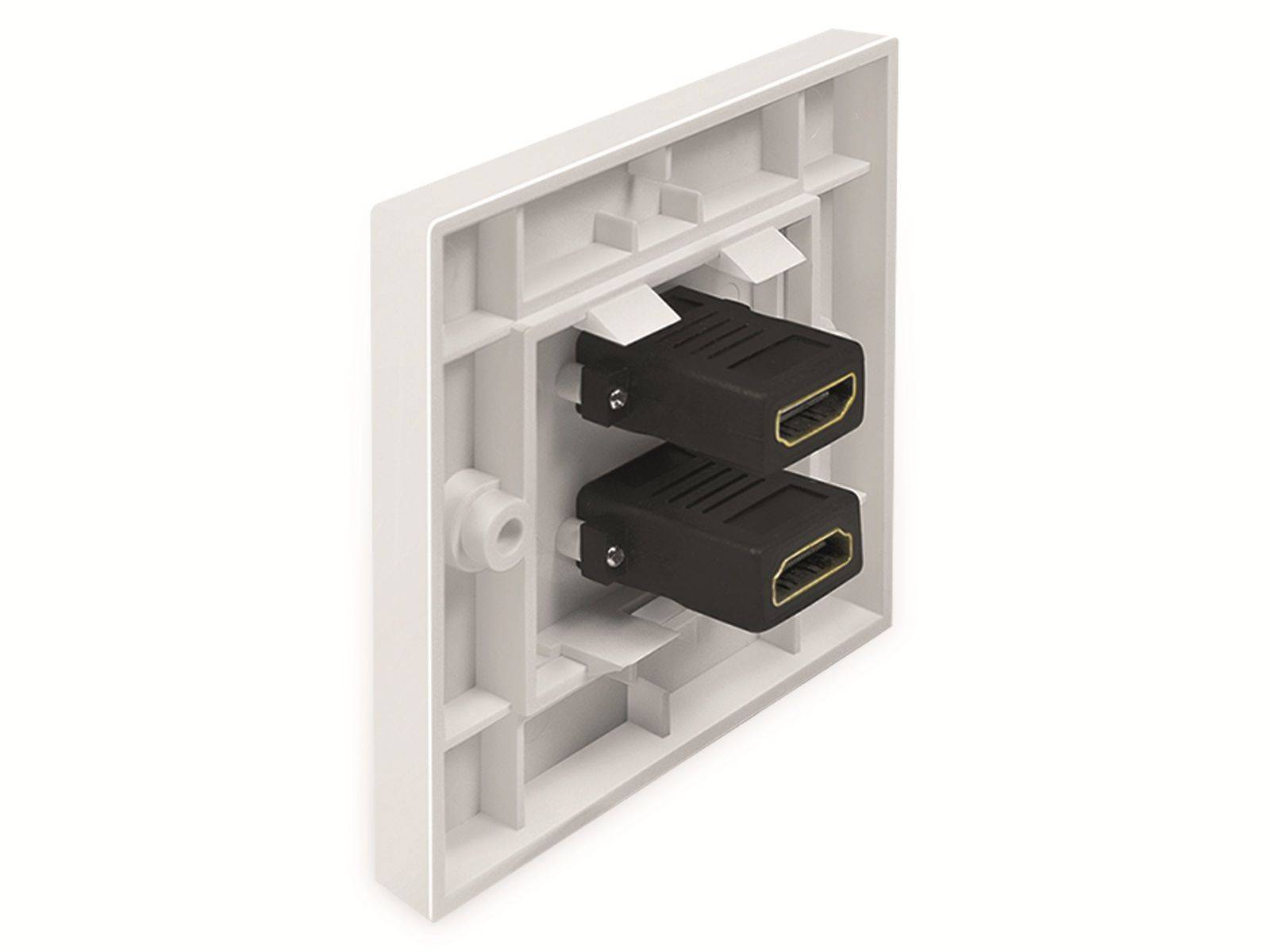 Symbolbild für LogiLink HDMI Wanddose mit 2 x HDMI Kupplung Buchse/Buchse, weiß