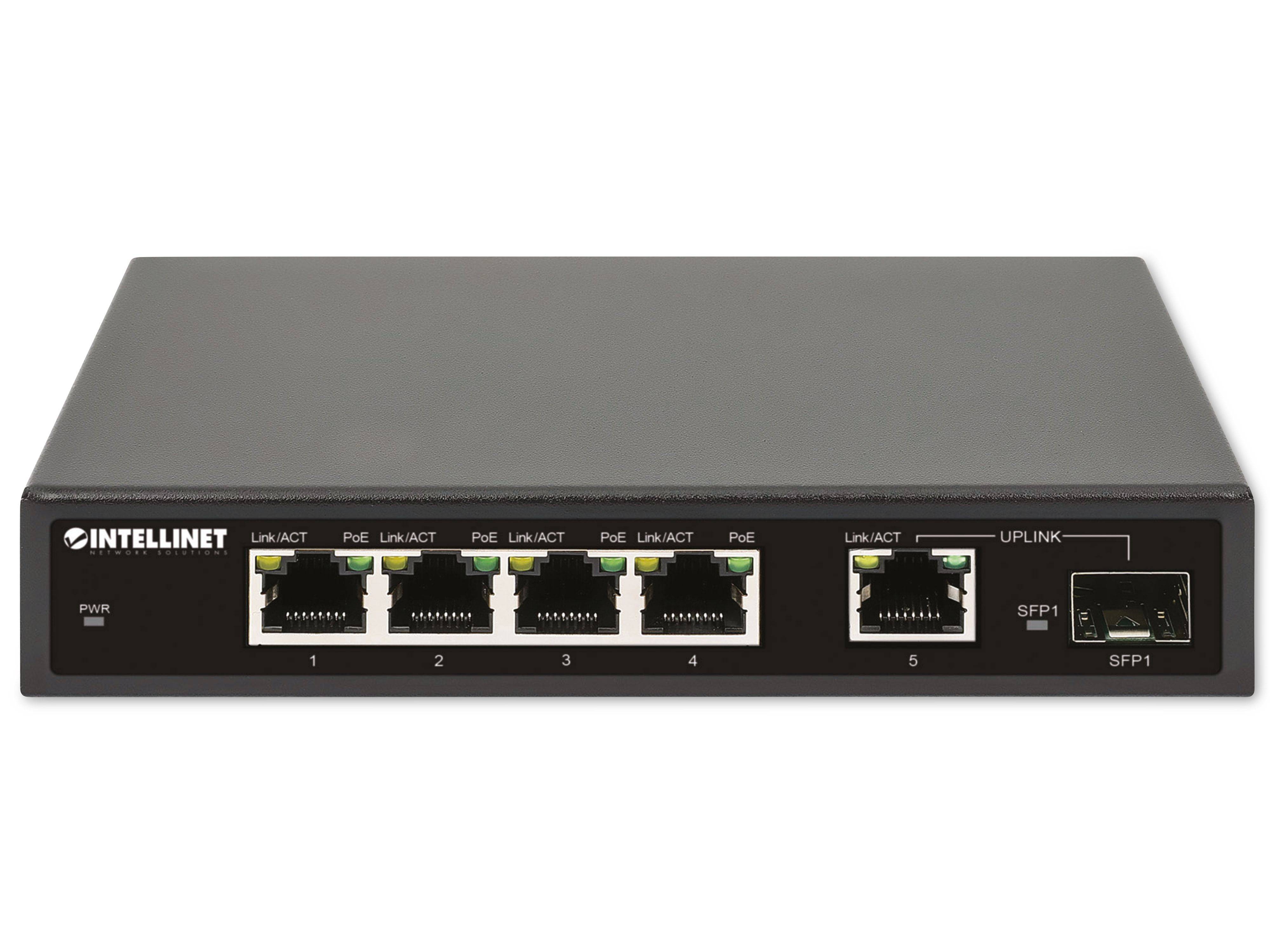 Symbolbild für Intellinet 5-Port Gigabit PoE+ Switch 1SFP91W 1 Gbps Power over Ethernet
