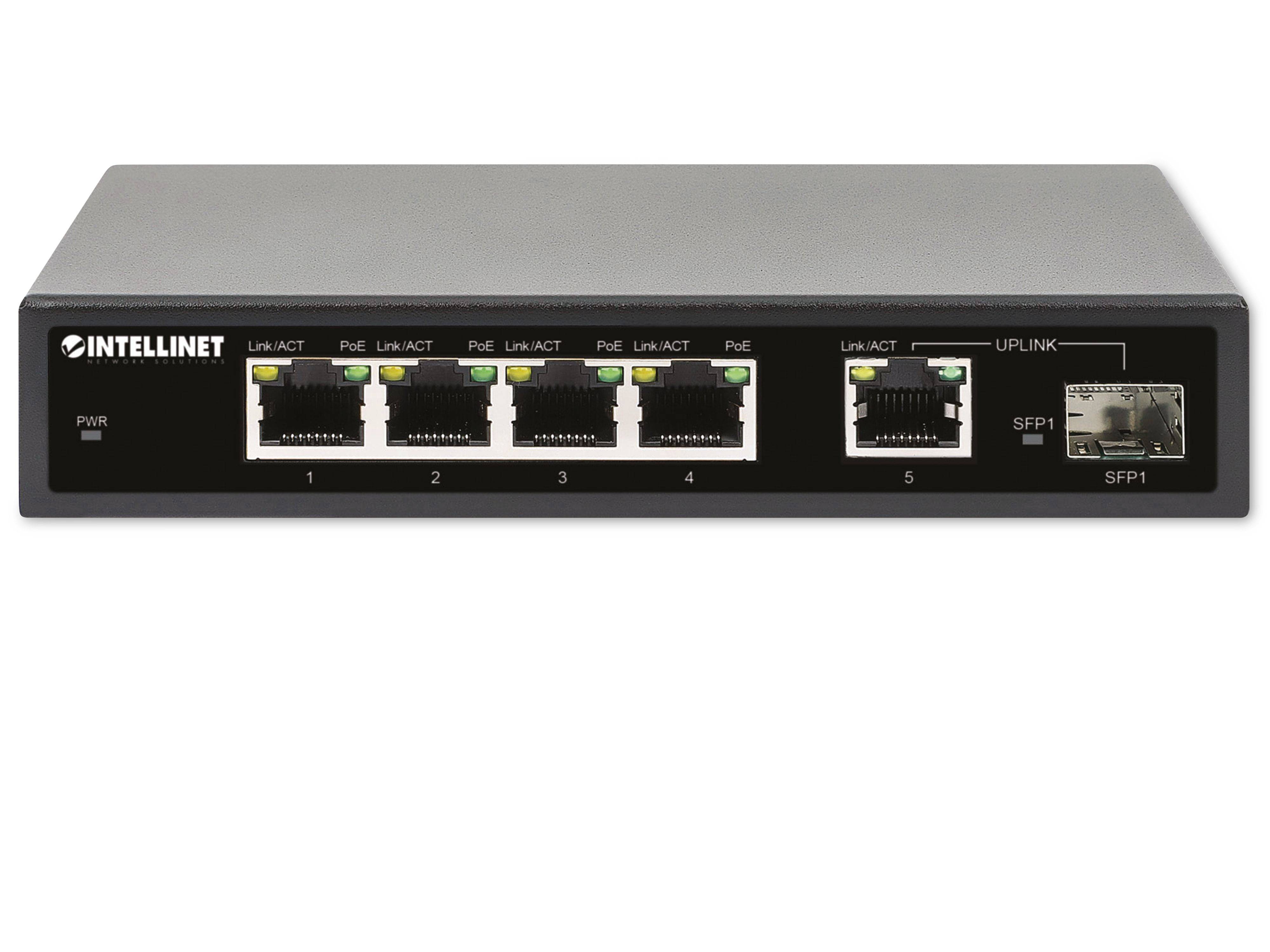 Symbolbild für Intellinet 5-Port Gigabit PoE+ Switch 1SFP91W 1 Gbps Power over Ethernet