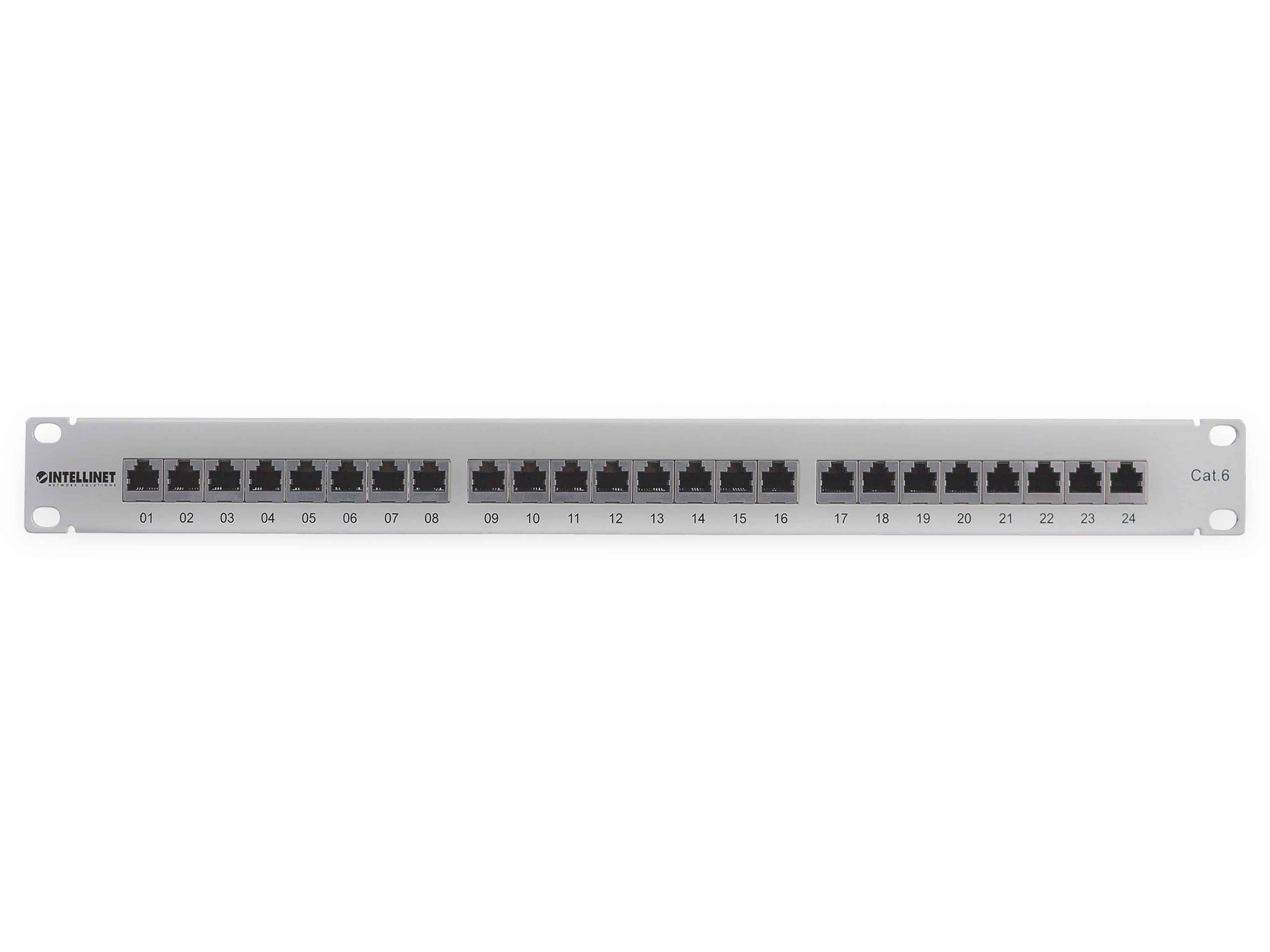 Symbolbild für Intellinet 720014 24 Port Netzwerk-Patchpanel 483 mm (19") CAT 6 Mehrfarbig Bestückt