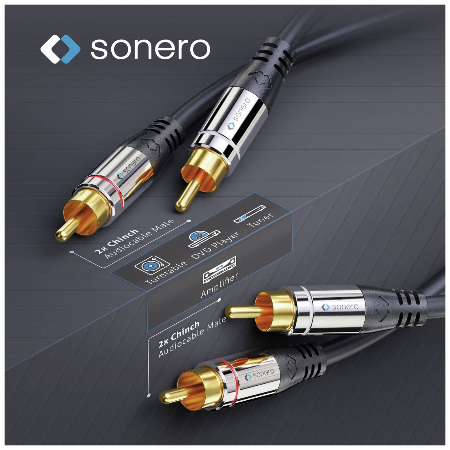 2x RCA Stereo-Audiokabel 3.0m-2