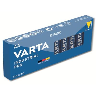 VARTA Batterie Alkaline, Mignon, AA, LR06, 1.5V, Industrial Pro, 10 Stück-0