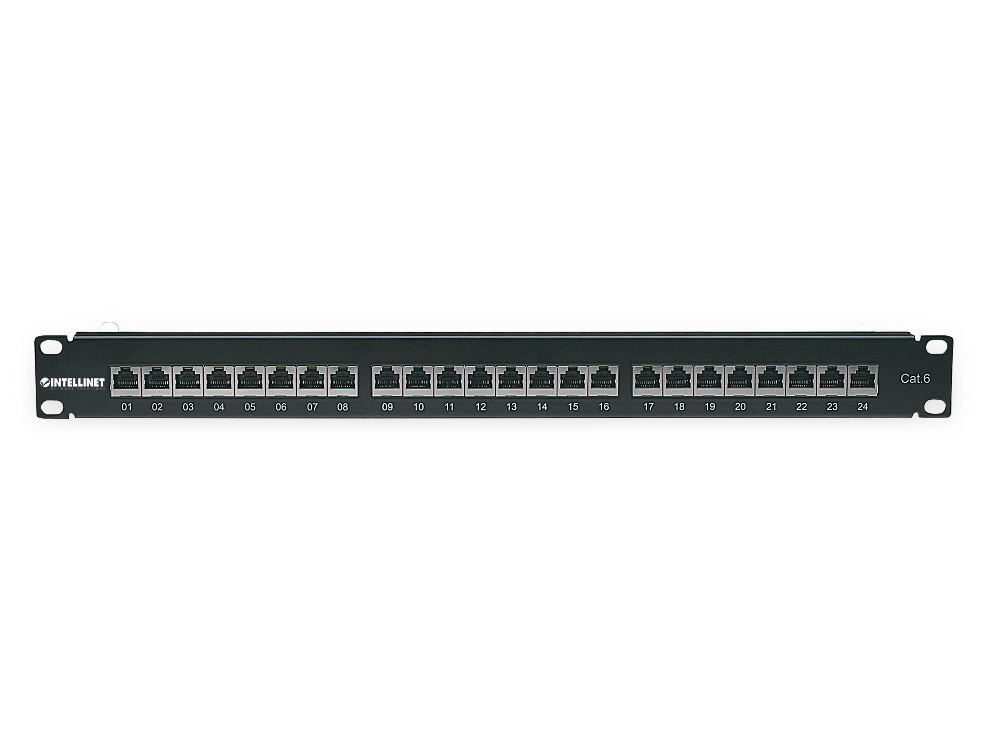 Symbolbild für Intellinet 720038 24 Port Netzwerk-Patchpanel 483 mm (19") CAT 6 1 HE Mehrfarbig Bestückt