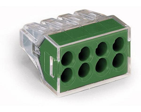WAGO Verbindungsdosenklemme,für ein- und mehrdrähtige Leiter,max. 2,5 mm²,transparent