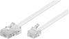 Goobay 93062 Telefonkabel RJ11 Stecker auf RJ45 Stecker Flachkabel für Faxgerät DSL Modem VDSL Router ISDN Weiß 6m