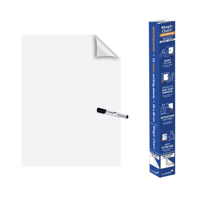 Legamaster Flipchartfolie Magic Chart 7-159100 PP ws 25 Bl./Pack.-4