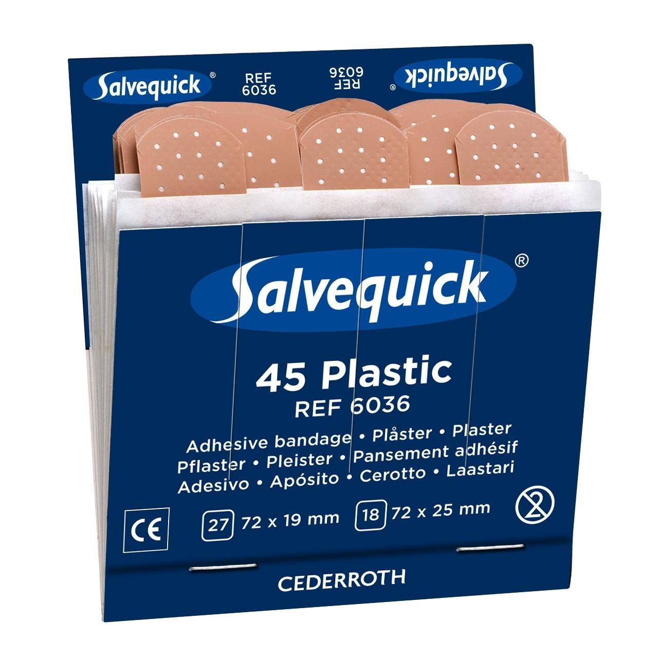 Pflasterstrips Salvequick wasserfest 6 Nachfüllpack je 45 St.SALVEQUICK-4
