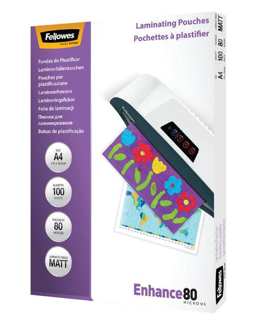 Fellowes - 80 Mikron - 100er-Pack - Matte - A4 (210 x 297 mm)-7