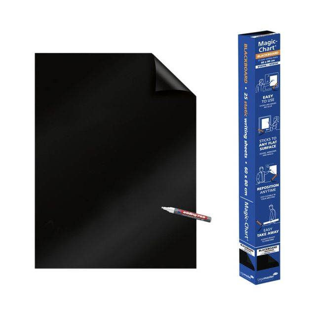 Legamaster Flipchartfolie Magic Chart 7-159200 PP sw 25 Bl./Pack.-4