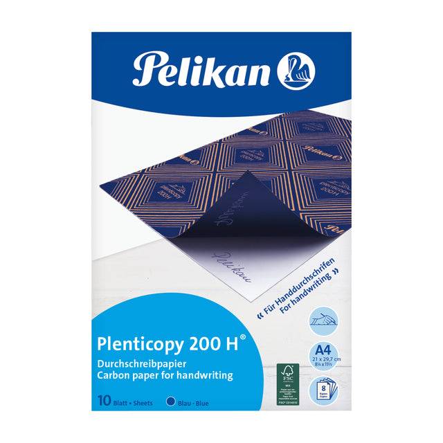 Pelikan Durchschreibpapier plentico 200H 434738 60g/qm 10 Bl./Pack.-2