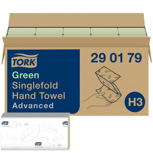 Handtuch TORK 290163 · 290179 2-lagig,Dekorprägung grün L230xB248mm 15x250 Pk.-5