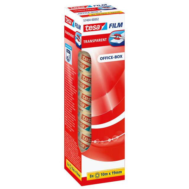 Tesafilm - Büro-Klebeband - 19 mm x 10 m - Polypropylenfolie - transparent (Packung mit 8)-10