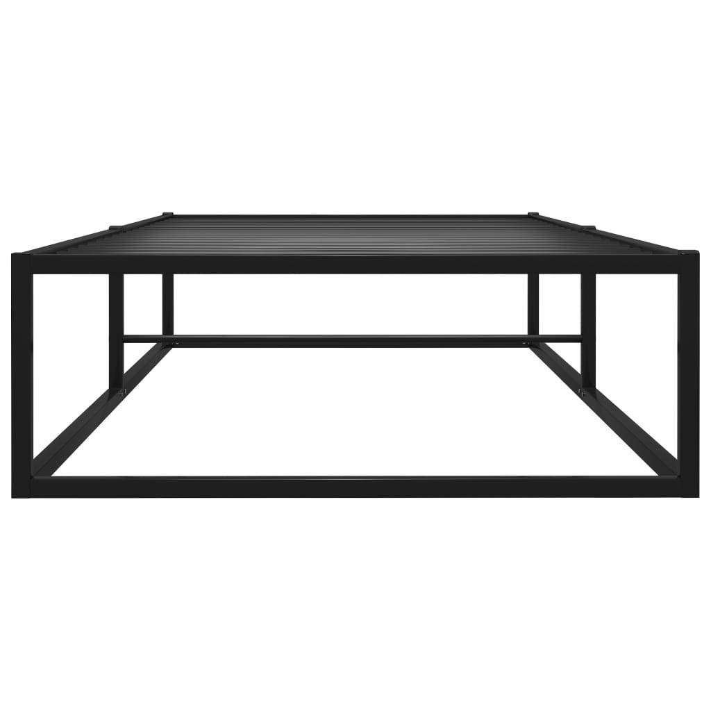 vidaXL Bettgestell Schwarz Metall 90x200 cm-2