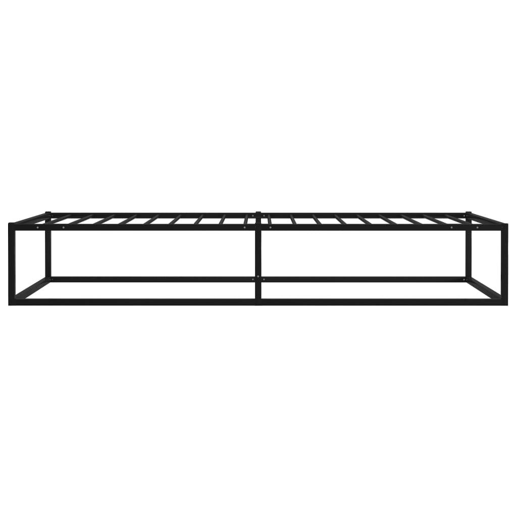 vidaXL Bettgestell Schwarz Metall 90x200 cm-3