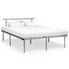 vidaXL Bettgestell Grau Metall 160x200 cm