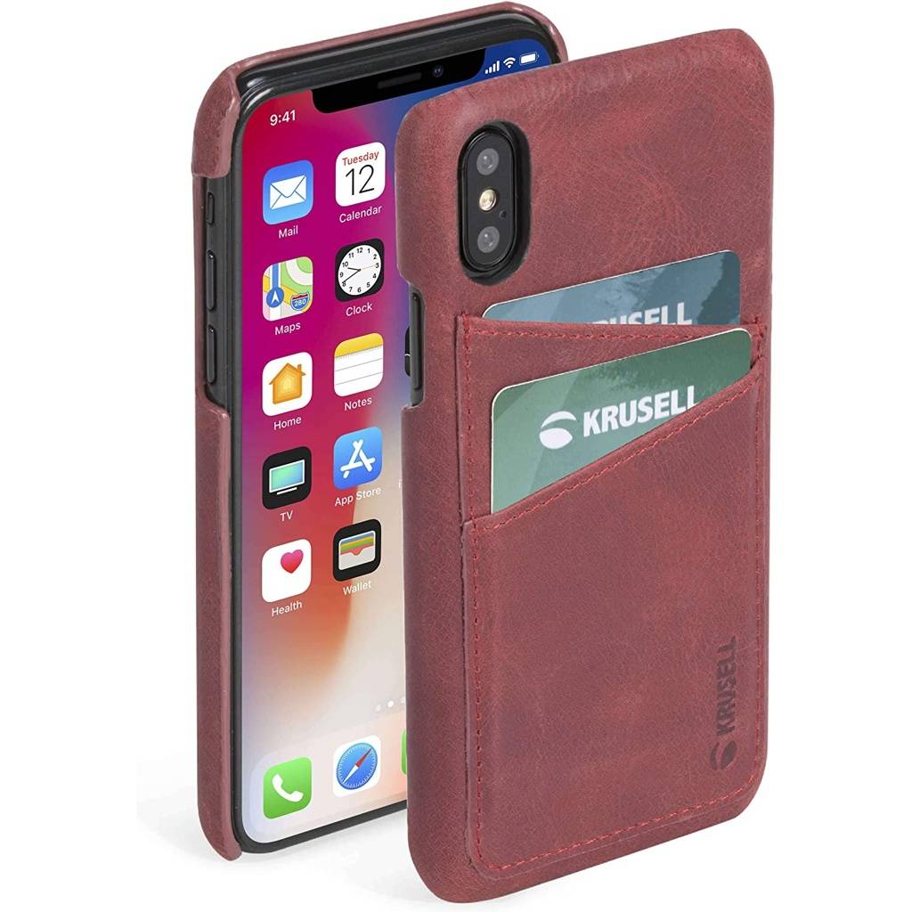 Krusell Sunne 2 Card Cover für iPhone X/Xs rot-0