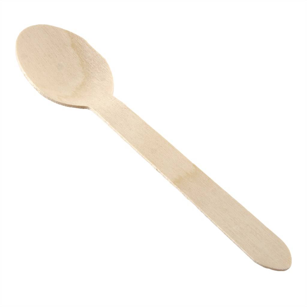 TP Holzlöffel Einwegbesteck Löffel 160mm 100 Stück Natur-0