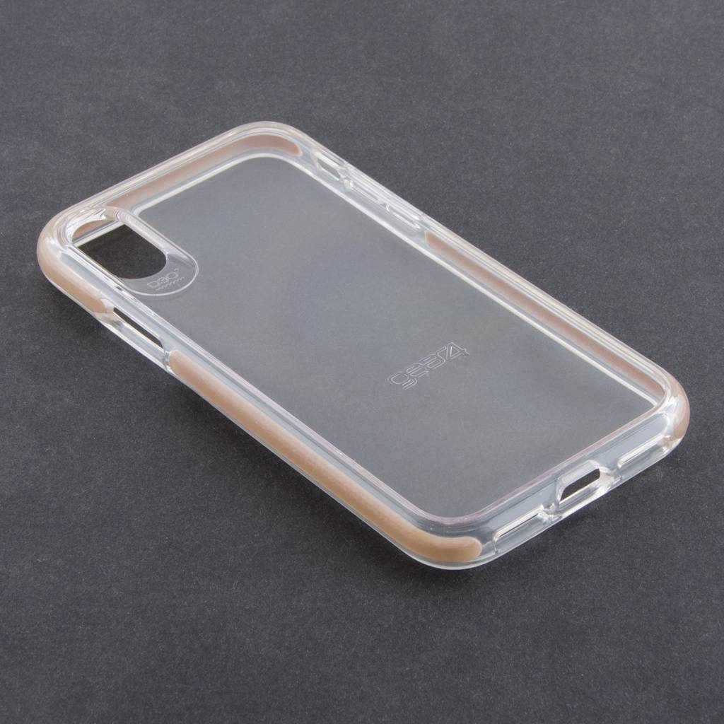 Gear4 Piccadilly Klarsichthülle mit verbessertem Stoßschutz für iPhone X – Gold-0