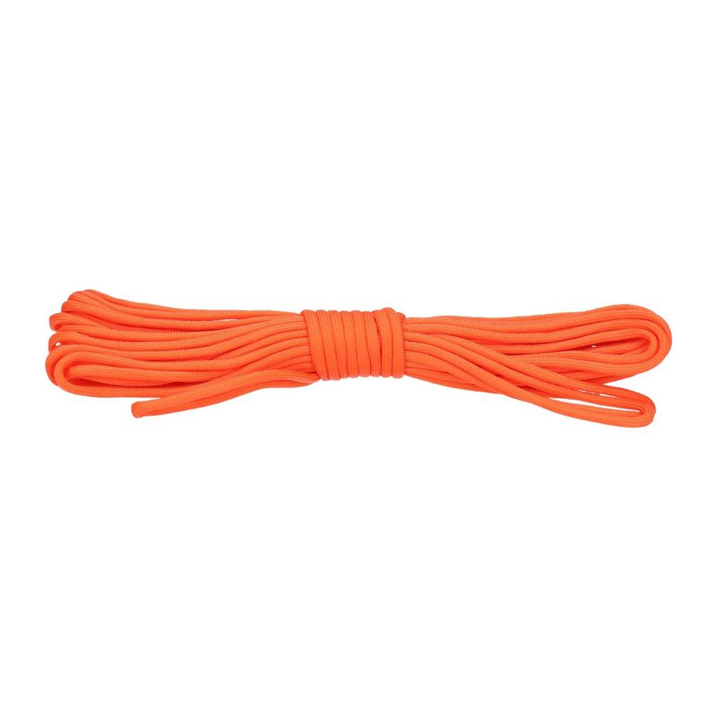 Paracord 550lb Nylon Seil, Abspannseil für Camping Fallschirmschnur reißfest - 4mm, 249 Kg (10 Meter) Orange #200-0