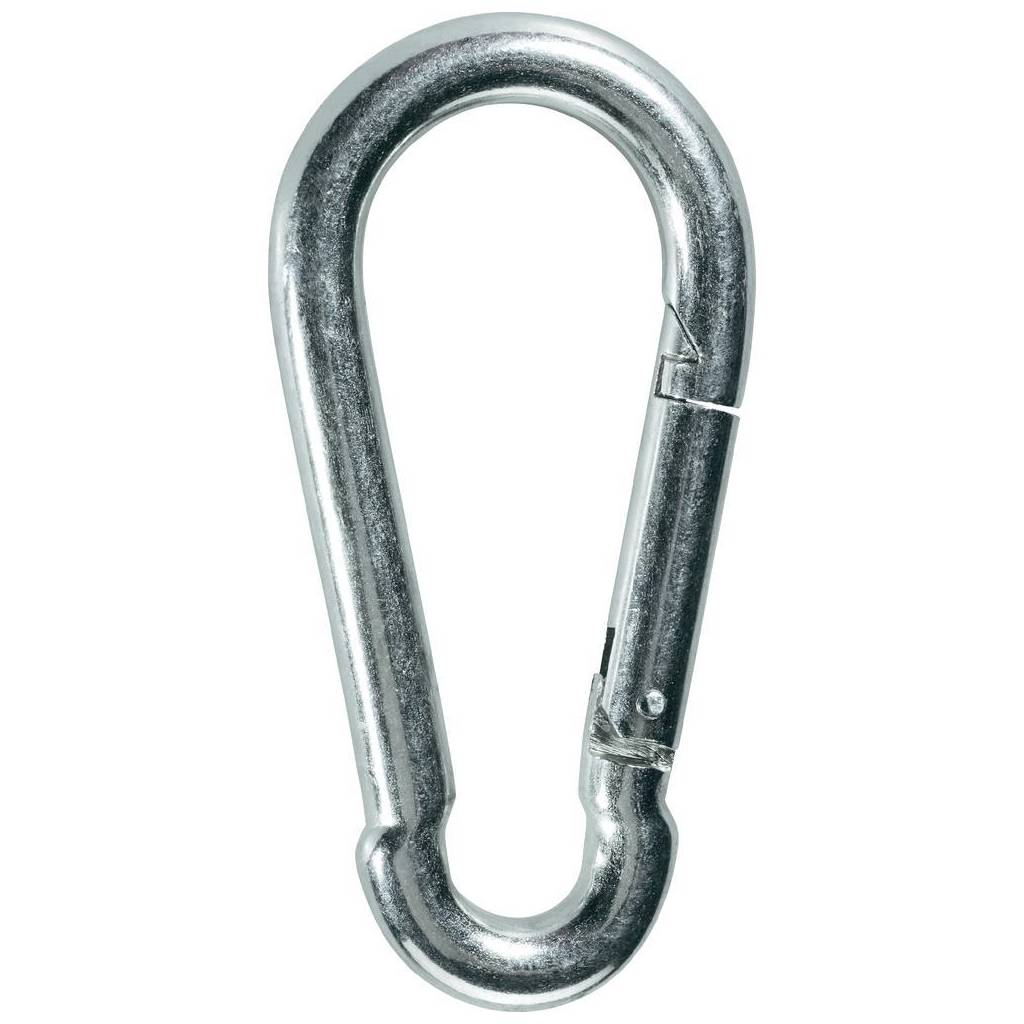 Karabinerhaken 50x5 mm Stahl verzinkt DIN5299 Haken Karabiner Neu-0
